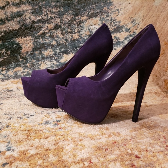 JustFab | Shoes | Purple Heels | Poshmark